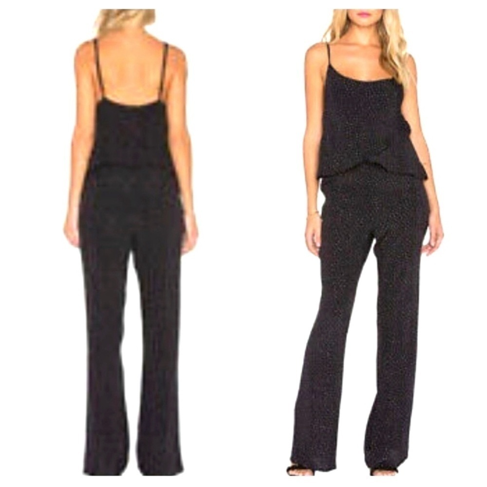 Knot Sisters | Jumpsuit Sleeveless Black White Polka Dot Women’s Size XS